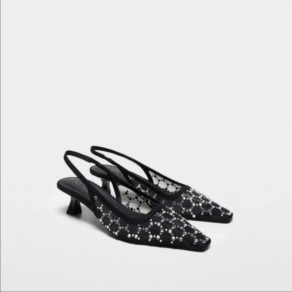 Mango Glitter Heels NWT Size 9